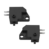 Motorcycle Front Brake Light Stop Switch, Square Type Pump Brake Right Disc Brake Switch, Handlebar Switch Replaceable Parts Accessories, Universal for Most Cars (Black)