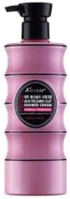 KUSTIE Jeju Volcanic Clay Shower Cream 500ml - Volcanic Clay rich in elements and minerals, are effective for oil-control and skin purifying