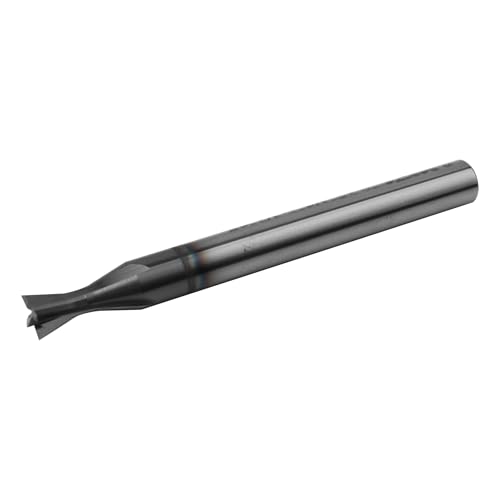 Image of 1 /4 inch Carbide Square Nose End Mills, 4 Flute Solid End Mill Bits, Dovetail Cutter, AlTiN Coated Milling Cutters for DIYers and Professionals, 74 Degree