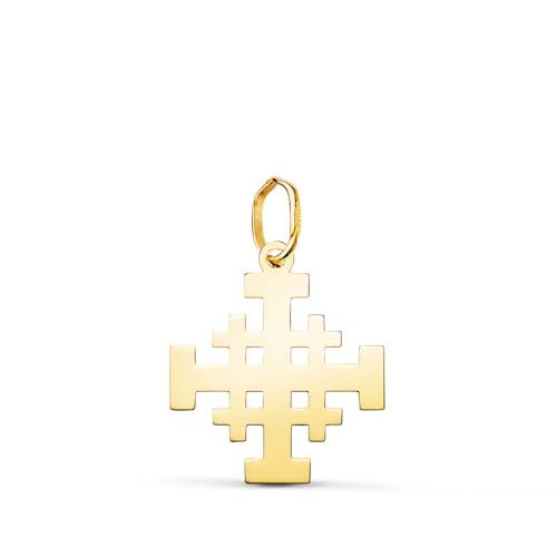 Colgante cruz de Jerusalén de L'Atelier d'Azur en oro amarillo de 18 quilates modelo mediano