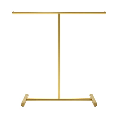 Tringle à vêtements robuste en fer doré au design minimaliste chic - 2