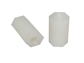 Immech - M3 X 30mm Female to Female Nylon Hex Standoff, Double Pass Thread, Plastic Thread Motherboard Spacer Prototyping Accessories for PCB, Quadcopter Drone, 20 Pcs, White