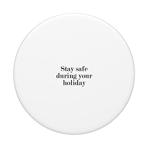 Stay safe during your holiday PopSockets Swappable PopGrip, Black - Image 3