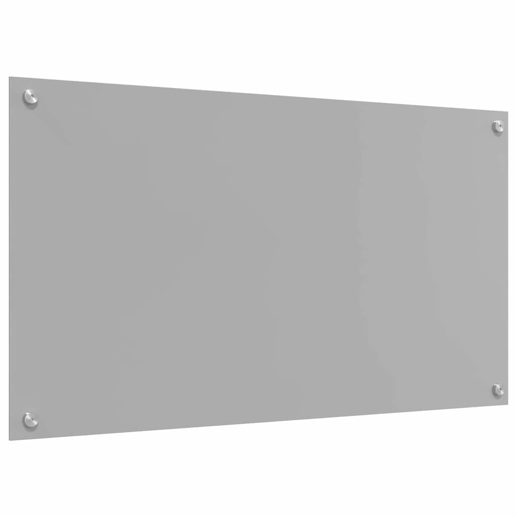 Homogen Küchenrückwand 2er Set Hellgrau 90 x 50 cm Gehärtetes Glas Schutzwand für moderne Küchen, hitzebeständig, einfach zu montieren, langlebig, pflegeleicht, ideal für Kochzubehör, Kochutensilien