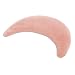 Theraline Plüschmond Stillkissen, Kopfkissen und Nackenkissen mit Perlen, ergonomisches Kissen zum Stillen, Schlafen und Lesen, Stillmond mit Plüsch, Mondkissen waschbar bis 40°C (Puderrosa)
