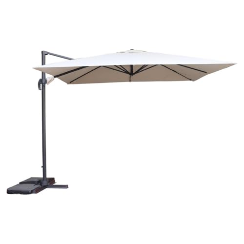 Parasol déporté 3x3m Hespéride Cayo pour de longs déjeuners sur la terrasse