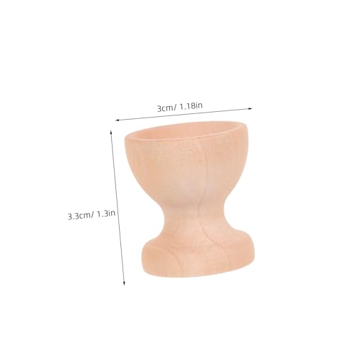 Cabilock 12 Stück Teiliges Set Unvollendete Holz Eierbecher zum Bemalen Natürliche DIY Holz Eierständer für Vielseitig Nutzbar als Eierhalter für Küche Restaurant und Osterdekoration – Bild 3