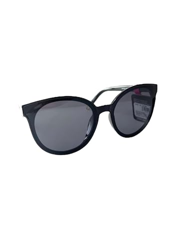 Foster Grant Fashion Oversized Round Sunglasses, solid black color with gradient lenses 100% UVA/UVB lens protection 592328