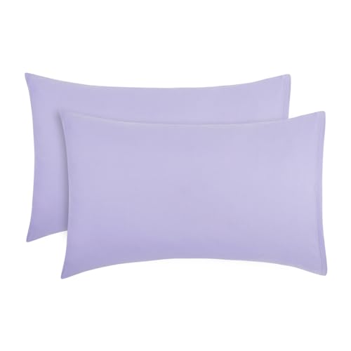 Image of 2-Pack Toddler Travel Pillowcases -100% Soft Microfiber, Breathable and Hypoallergenic - 14 inch by 20 inch Kids Pillowcases fits Pillows 14x19, 13x18 or 12x16, Solid Purple