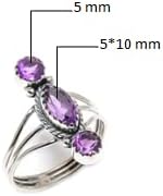 Miniatura 4 de Anillo de plata de ley 925, piedra preciosa hecha a mano, ajustable