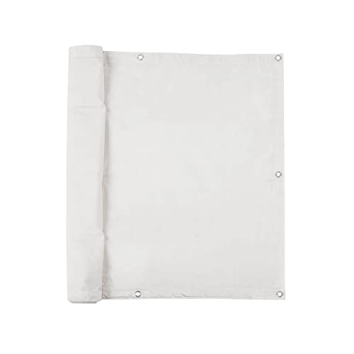 jarolift Brise Vue pour Balcon, Revêtement et Pare Vue de Balcon, Protection Contre Le Vent et Le Soleil, Étanche Á l'eau, 300 x 90 cm,(16 Oeillets) Blanc...