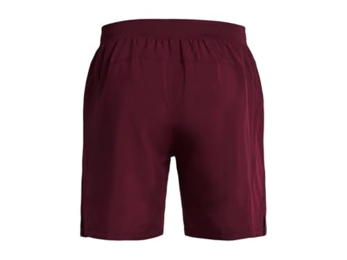 Image of Under Armour Men's 7 inch Launch Run Unlined Shorts Maroon /Maroon /White 5X-Large Inseam: 7,
