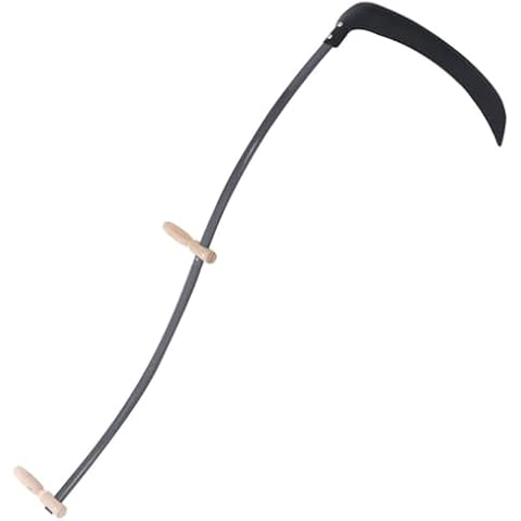 vidaXL Scythe with Grinding Stone - 57.1" Garden Tool with Steel Blade and Wooden Grips for Efficient Grass and Weed Cutting Cover
