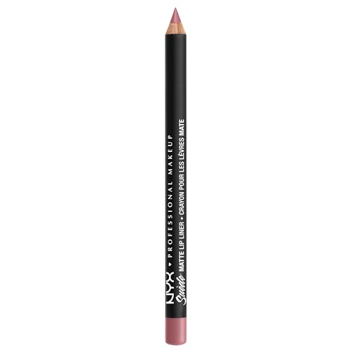 Image of NYX PROFESSIONAL MAKEUP Suede Matte Lip Liner, Velvety-Smooth, Long-Lasting Formula For A Defined Lip Makeup Look - Tea & Cookies (Pink) (Pack of 2)