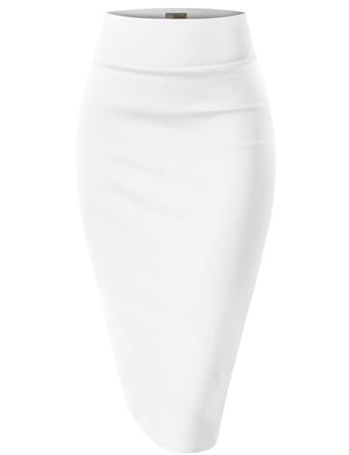 Image of Hybrid & Company Women's Scuba Pencil Skirt | Scuba stretch fabric, sleek tailored design, comfortable fit, suitable for office, meetings, and professional settings