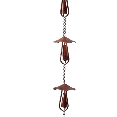 Chaîne de récupération d'eau de pluie en métal, suspension extérieure de jardin - 7