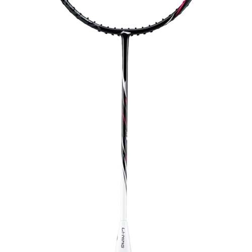 Image of Li-Ning Bladex Assassin Unstrung Badminton Racquet, Carbon Fiber Frame, Fast Swing Speed, High Control, Pearly White /Black (4U5)