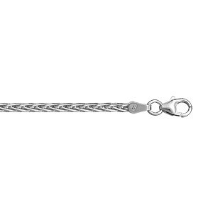 1001 Bijoux Bracelet maille palmier argent rhodié (Argent 925‰ + protection Rhodium) 18cm + écrin (offert) + Certificat d'Authenticité Argent 925‰
