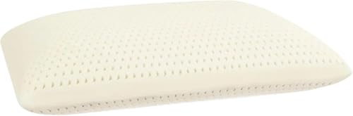Almohada de látex, Almohada de látex de Apoyo Medio para Dormir con satén de algodón, Funda de 400 Hilos, Almohada King High de Espuma viscoelástica
