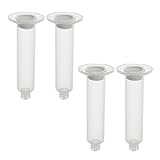 Utoolmart グルーシリンジ ディスペンサーのシリンジ 接着剤シリンジ ディスペンサー 注入器 ディスペンサー専用シリンジ 10cc 透明 4個入り ゴムストッパー付き シリンジ 産業用 プラスチック製 工業用接着剤ディスペンスシリンジ バレルチューブ