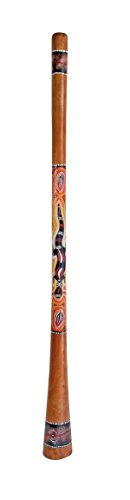 Terré Didgeridoo aus Suren-Mahagony ca. 145-150 cm lang mit Punktbemalung, klarer Ton, Rissstabilität, Weltmusik, Aborigines, Australien, Percussion