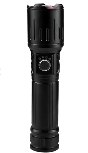 Image of M981 Heavy Duty Metal Torch | 150W High Brightness LED | Rechargeable 2400mAh Battery | Zoomable Focus | Type-C Fast Charging Torch for Night & Outdoor