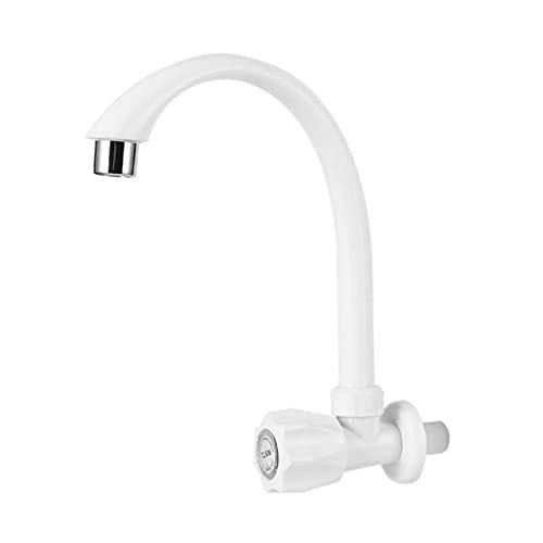 Robinet cuisine blanc eau froide simple robinet d'évier plastique durable - 2