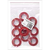 Bag of 10 Korky 502A Ballcock Shank Washers, Red, Step Style