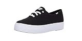Keds Triple Lace Up, Sneaker Womens, Black Canvas, 8 Medium