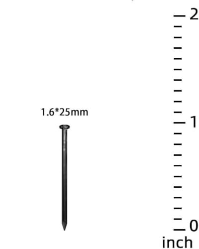 Image of Tiny Wooden Nails for DIY Craft Projects, Antique Drawer Repairing, Mini Boxes Decorative Accessories, 1inch, 100pcs (Black, 25mm)