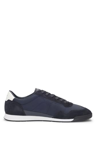 Image of BOSS Men's Titanium SL sdtxny Trainers Made of Various Materials with Suede Details and Lacing Size