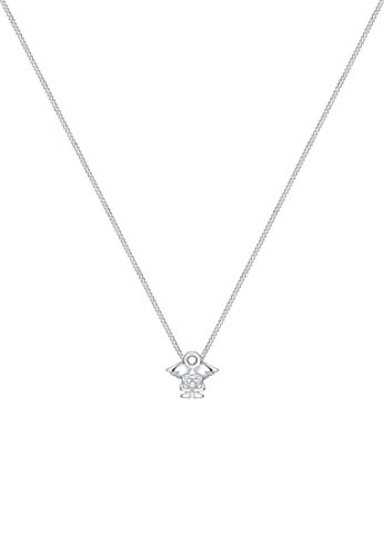 Pendentifs Elli Fille argent véritable à la finition miroir