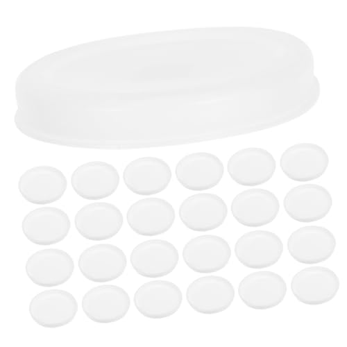 Amosfun Tapas de Plástico de Color Claro Redondas para Extremos de Tubos de Cartón Kraft 76 Mm, 50 Unidades, Accesorios Protectores para Tubos de Envío Postal y Embalaje Industrial