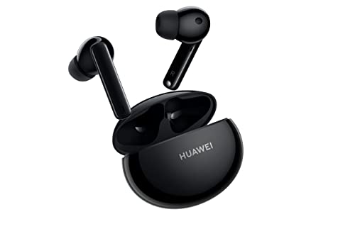 Fone de ouvido HUAWEI FreeBuds 4i, preto, sem fio, até 10 horas de reprodução contínua, cancelamento ativo de ruído