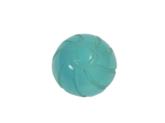 Bague en onyx bleu ciel de prestige, cristal ovale sculpté de 10,8 carats