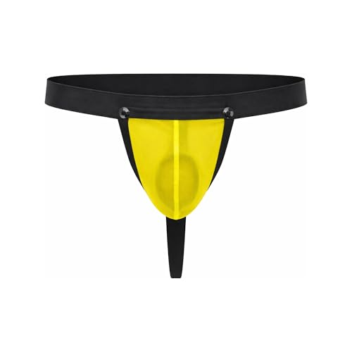 Sous-vêtement String C-Ring Homme Modus Vivendi Jaune Anti-Frottement