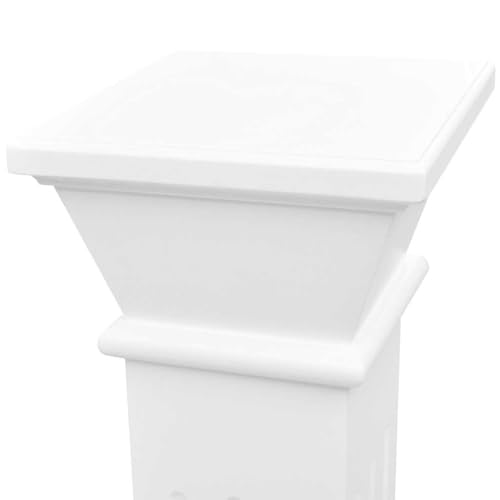 Pilier support carré classique MDF vidaXL pour pot de fleur et plante