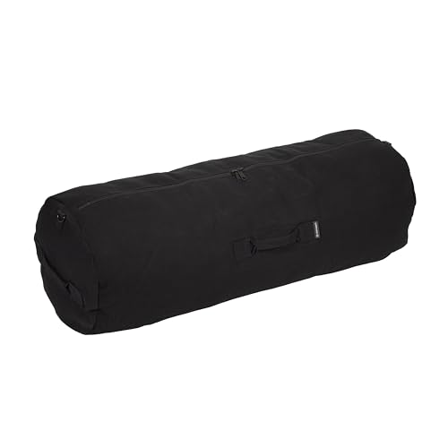 Luksusowa torba marynarska z zamkiem błyskawicznym, czarna - 102 cm x 38 cm x 38 cm