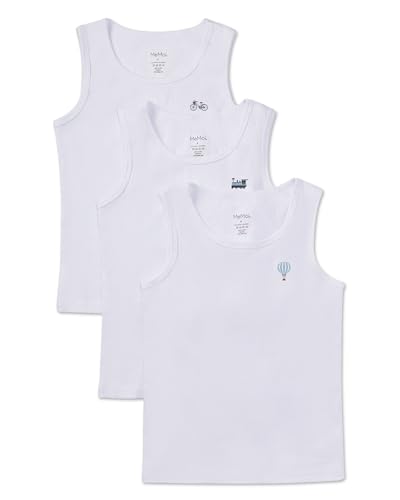 MeMoi Boys' 3 Pair Pack Ribbed On The Move Tank Top