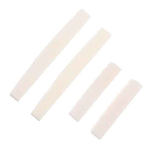 Generic ギターナットとサドル 2セット、牛骨製アコースティックギター交換用 ? 音質向上設計、耐久性素材で長期使用可能