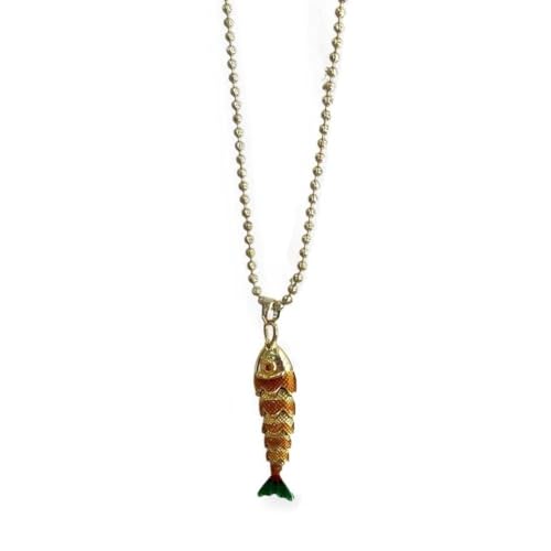 Collier poisson mobile étanche style océan pour sublimer le look décontracté des hommes