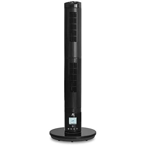 Glaziar Turmventilator mit 2 Abschnitten in Verschiedene Richtungen schwenkbar | LCD-Panel | Energiesparend | Leise | Nachtmodus | Timer 12H, 45 Cover