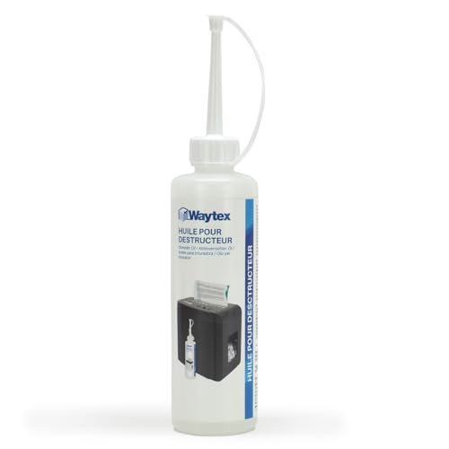 Flacon d'Huile Lubrifiante pour Destructeurs de Documents Coupe Croisée - 240ml -WAYTEX 77319