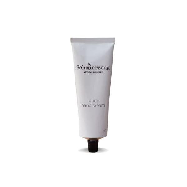 SCHMIERZEUG Hand Cream, Clean Beauty mit Sheabutter, Panthenol & Allantoin, wirklich effektiv bei trockener Haut, zieht schnell ein, Handcreme unterstützt bei Neurodermitis, parfümfrei, 75ml