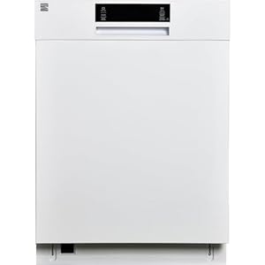Kenmore 24″ Built-In Stainless Steel Tub Dishwasher with EasyFlex 3rd Rack, SmartWash, UltraWash Plus, TurboDry, and MoreSpace Adjustable Rack, Energy Star Certified, White