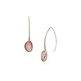 Material secundario: nácar Skagen Pendientes de Acero para Mujer con Cierre de Gancho/Alambre, Oro Rosa