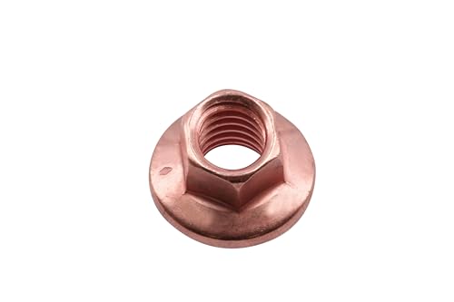 Connect 30742 Rame Lampeggiante Dado Flangiato E Autobloccante M8 X 1,25 X 10 Mm Esagonale 5Pc