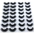 NEW 16 pairs 8-25mm fake Eyelashes 100% Mink Eyelashes Mink Lashes Natural Dramatic Volume Eyelashes Extension False Eyelashes (3DF012)