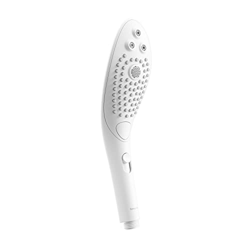 Womanizer Wave 2in1 Stimulation Showerhead - Special Jets Personal Massager Water-Powered Stimulator - Multifunctional Hand Shower Head - 3 Pattern Settings - Handheld Water Massager - White