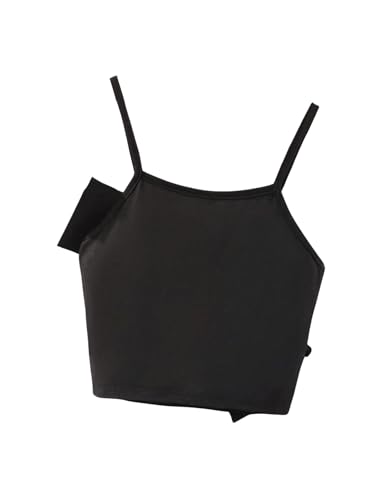 SHENHE Girl's Big Bow Front Spaghetti Strap Scoop Neck Sleeveless Cute Camisole Top2